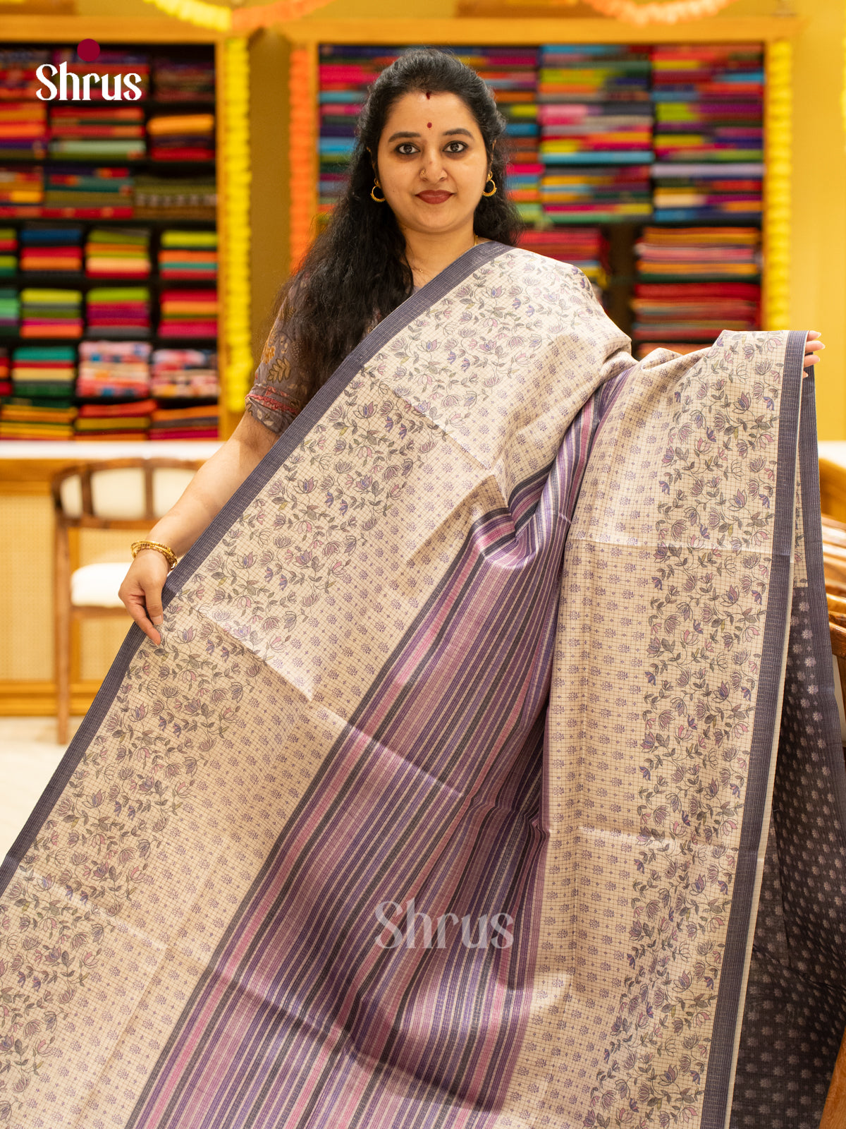 Printed Semi Tussar Saree - EI17143