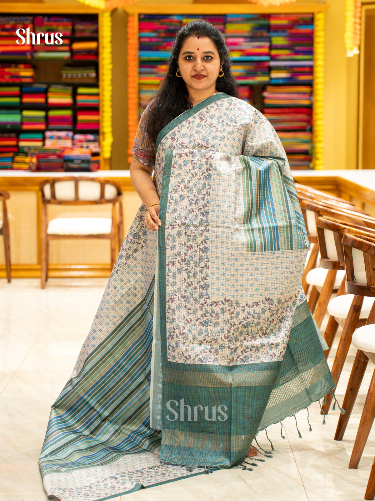 Printed Semi Tussar Saree - EI17144