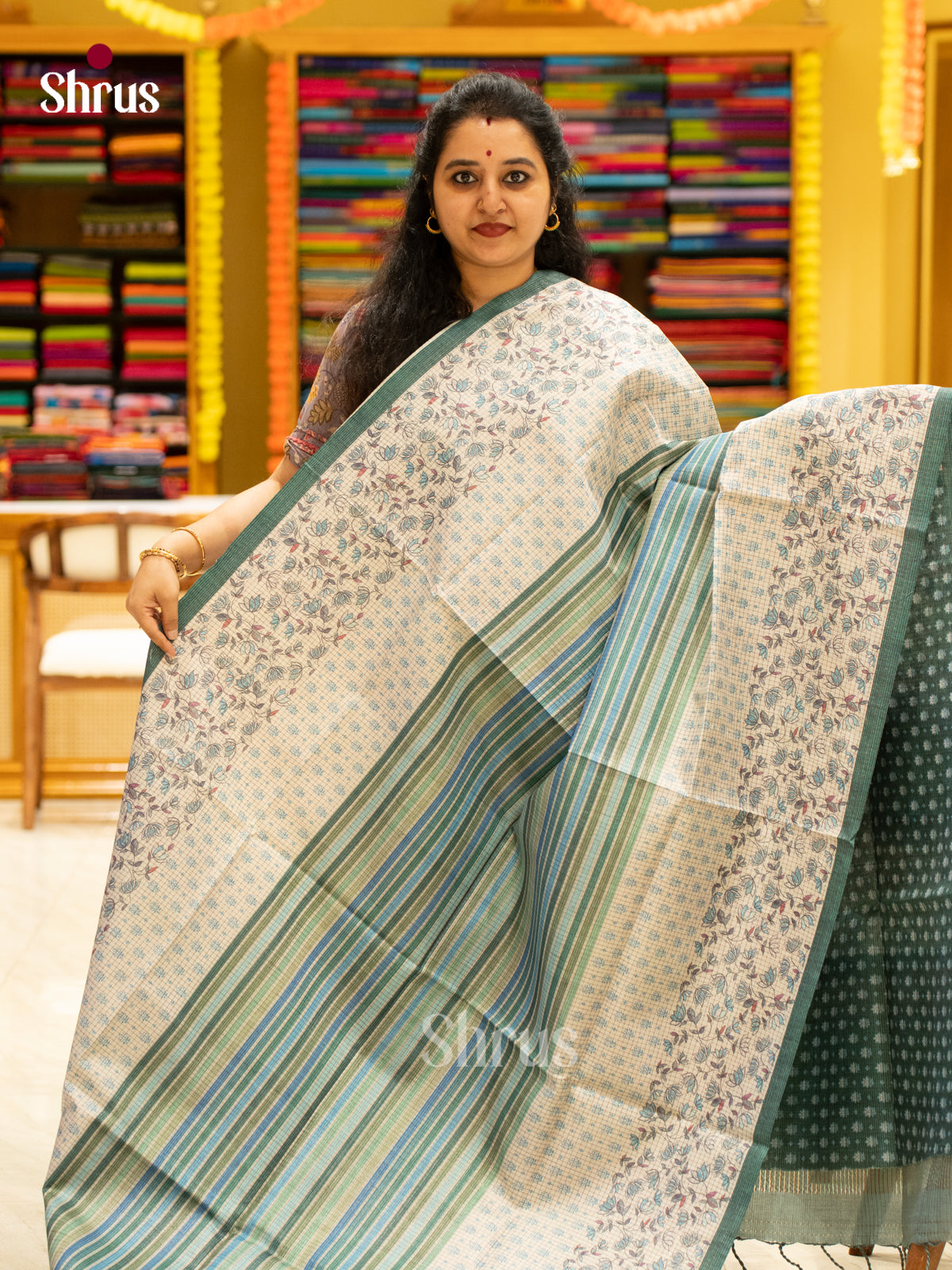 Printed Semi Tussar Saree - EI17144