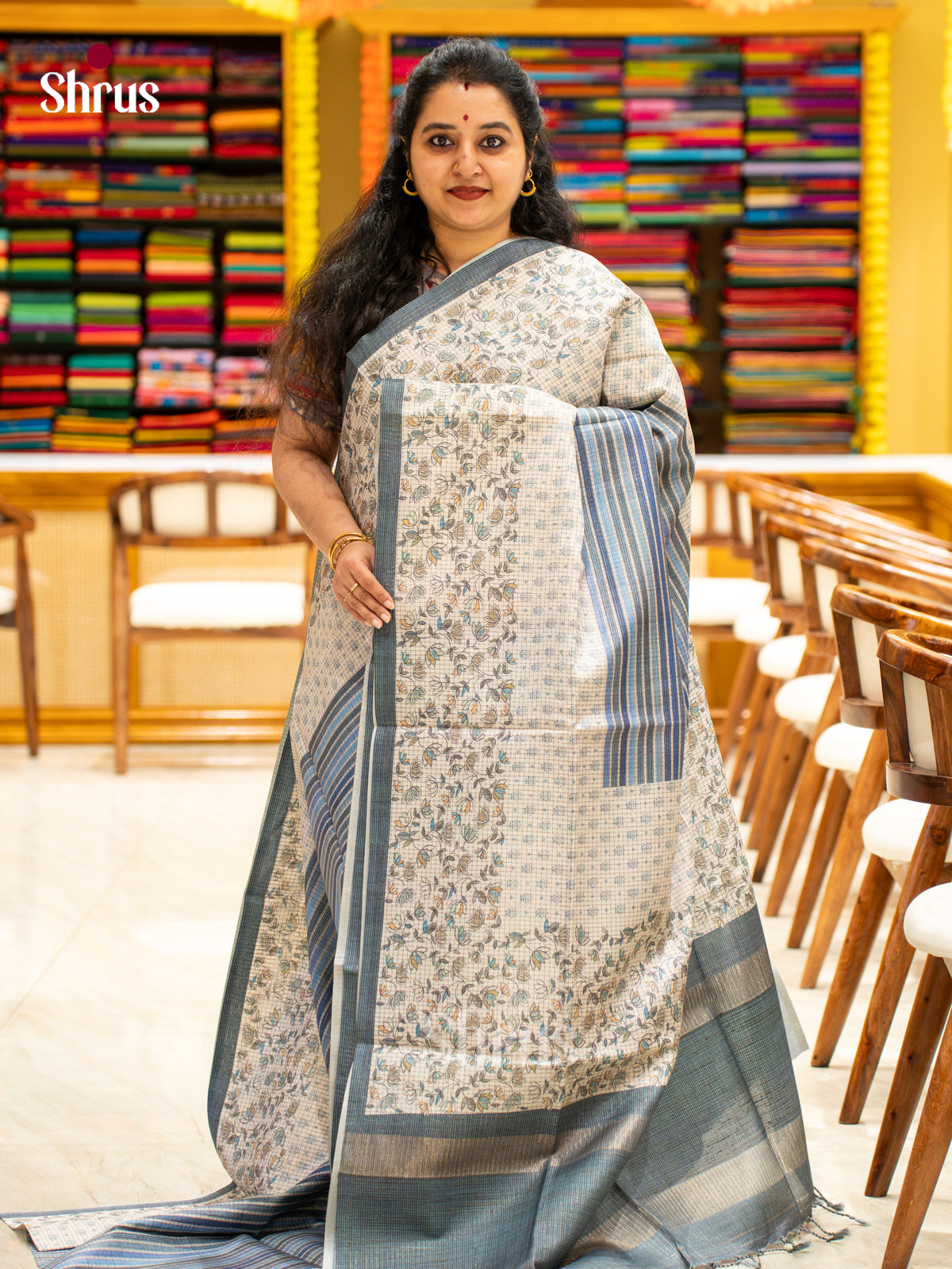 Printed Semi Tussar Saree - EI17145