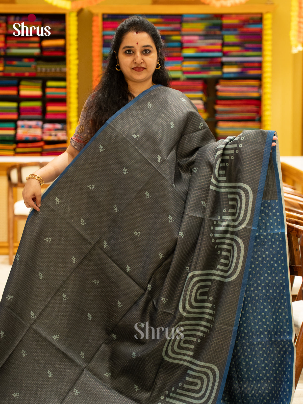 Printed Semi Tussar Saree - EI17157