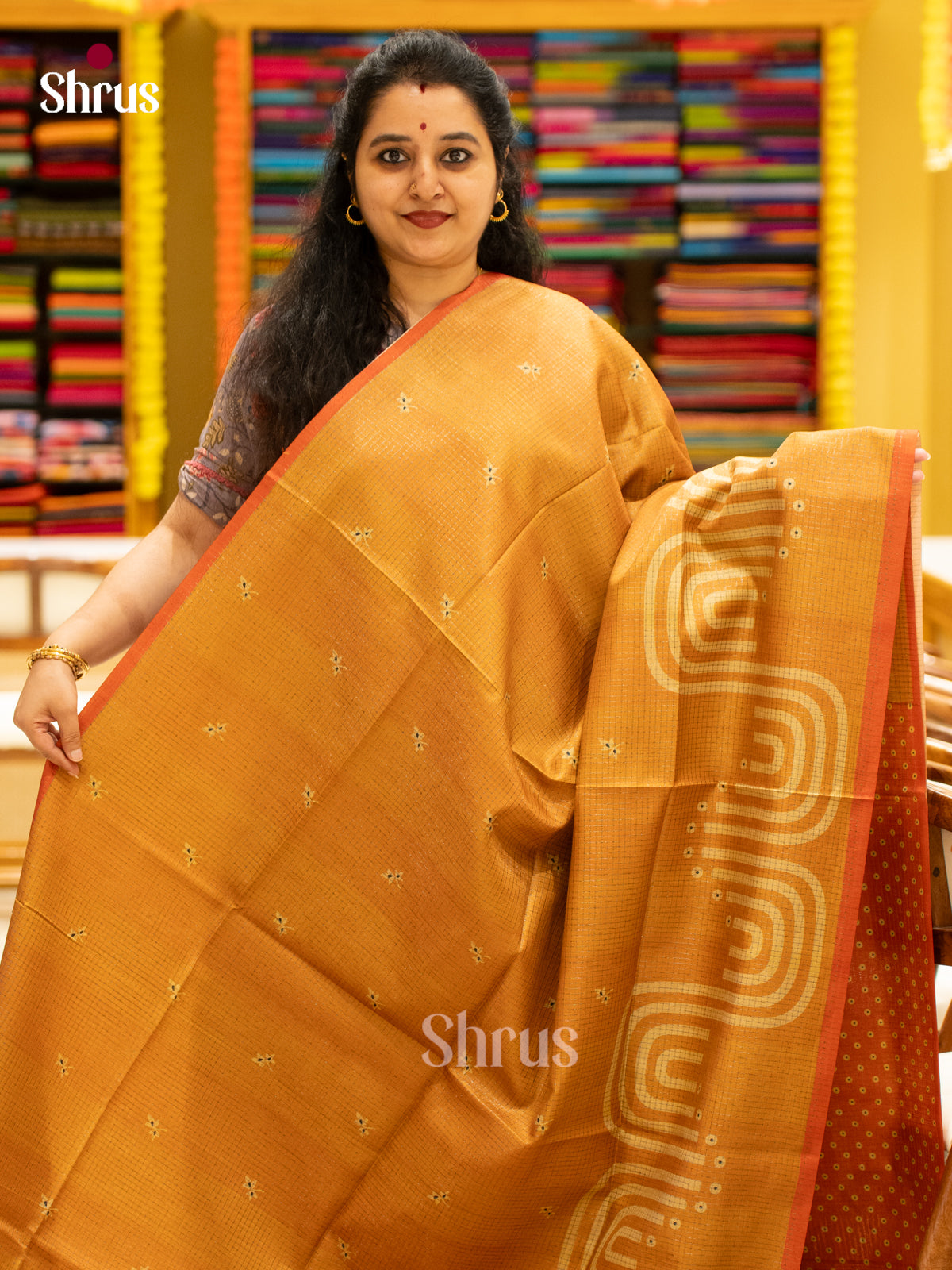 Printed Semi Tussar Saree - EI17158