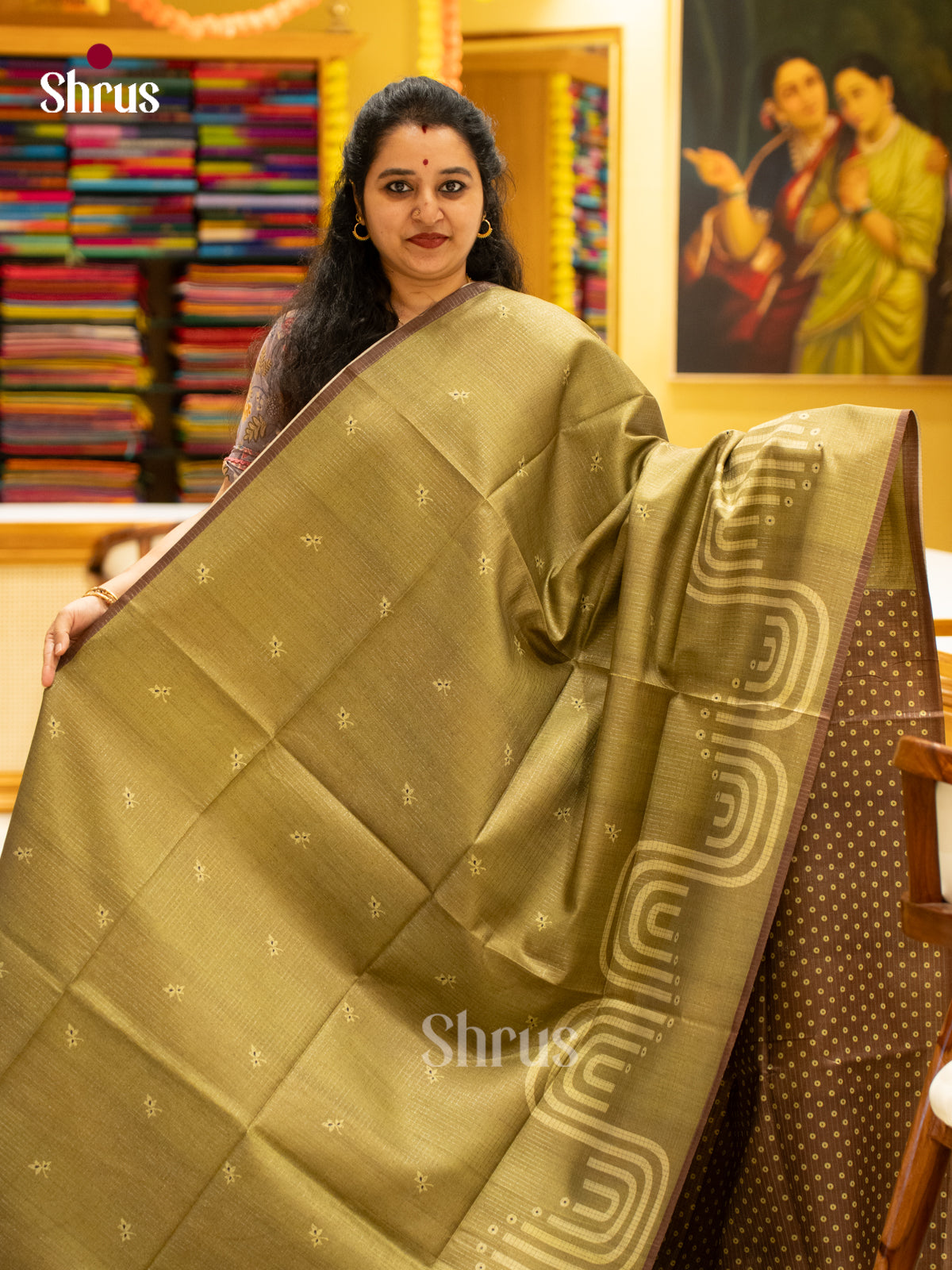 Printed Semi Tussar Saree - EI17160