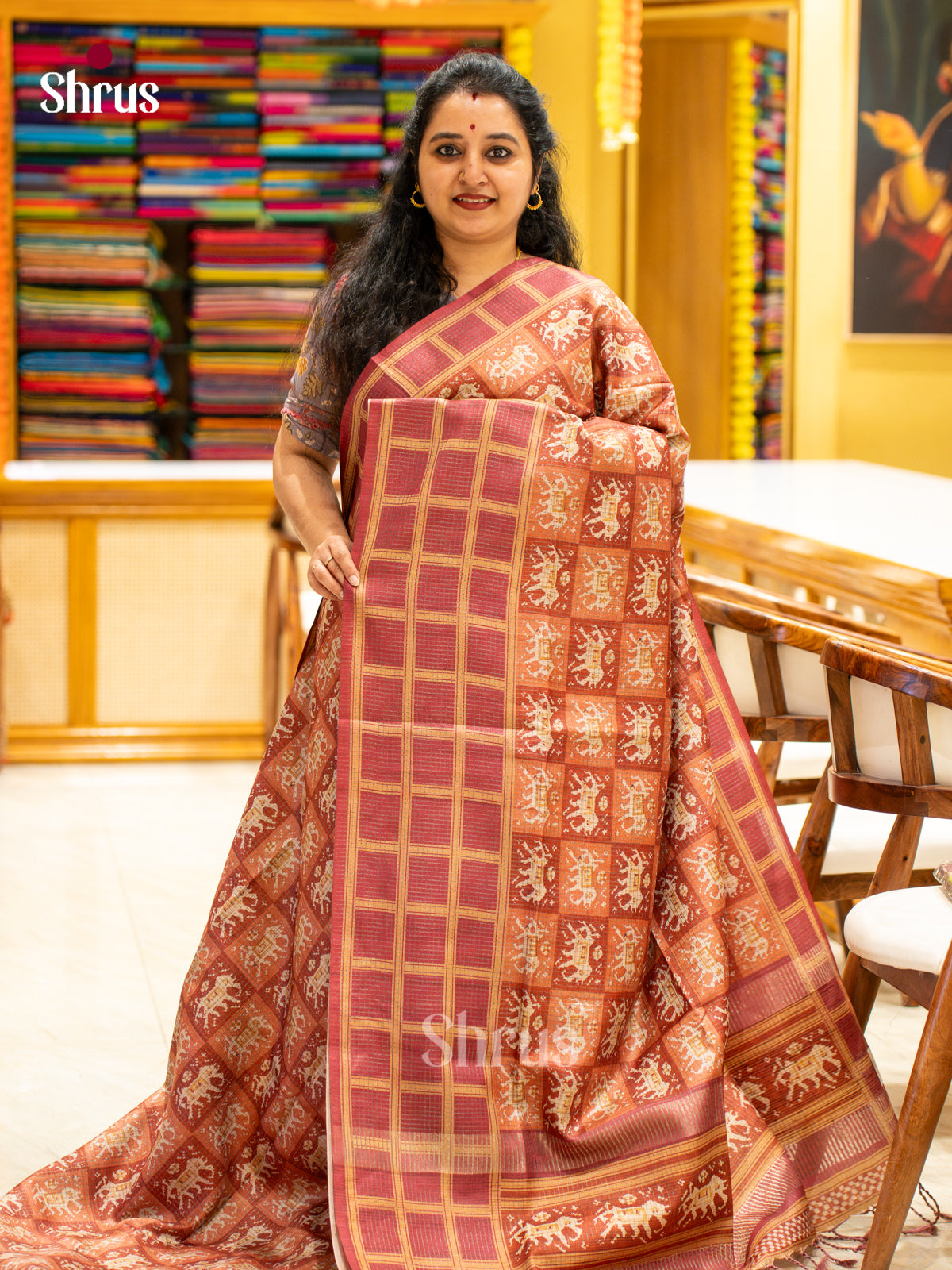 Printed Semi Tussar Saree - EI17161