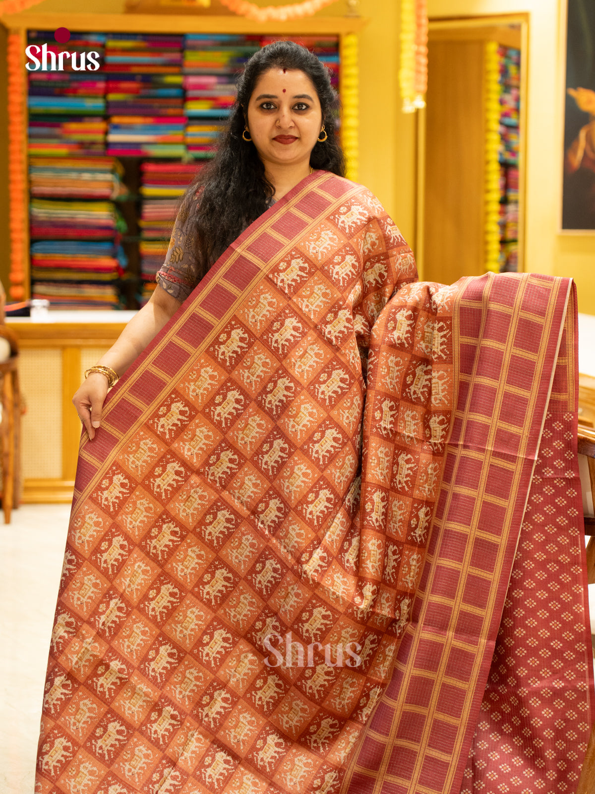 Printed Semi Tussar Saree - EI17161