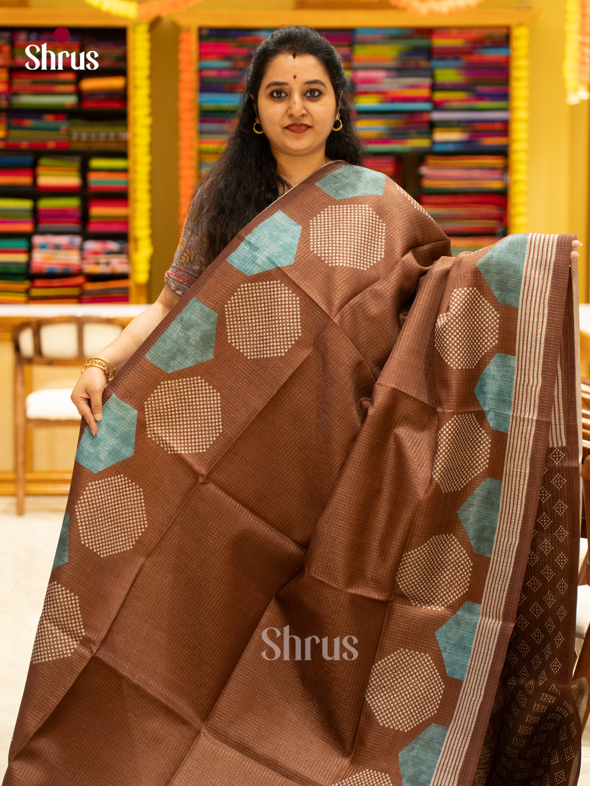 Printed Semi Tussar Saree - EI17162