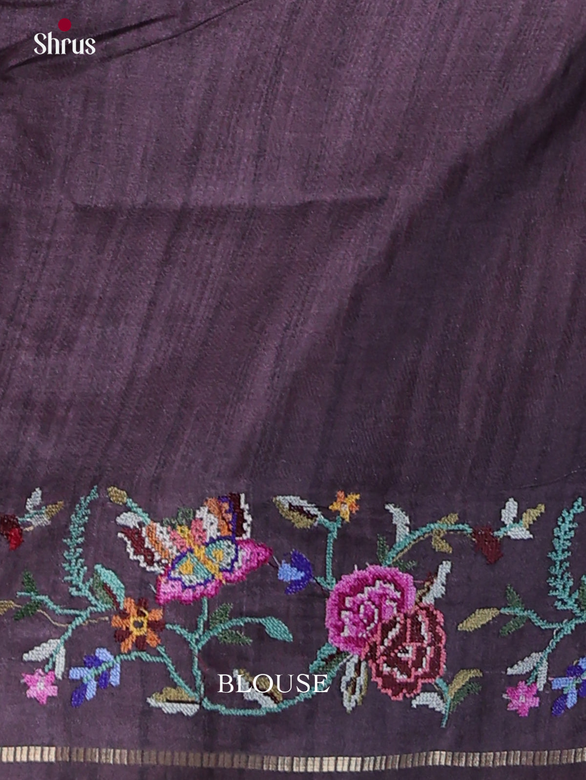 Tussar Embroidery Saree - EI17217