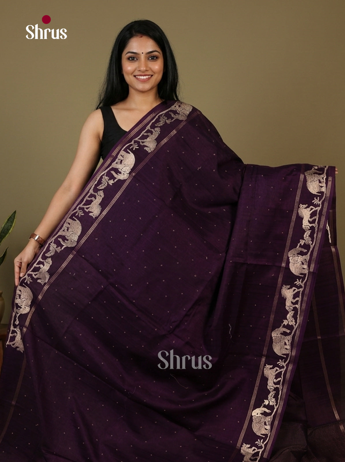 Tussar Embroidery Saree - EI17226