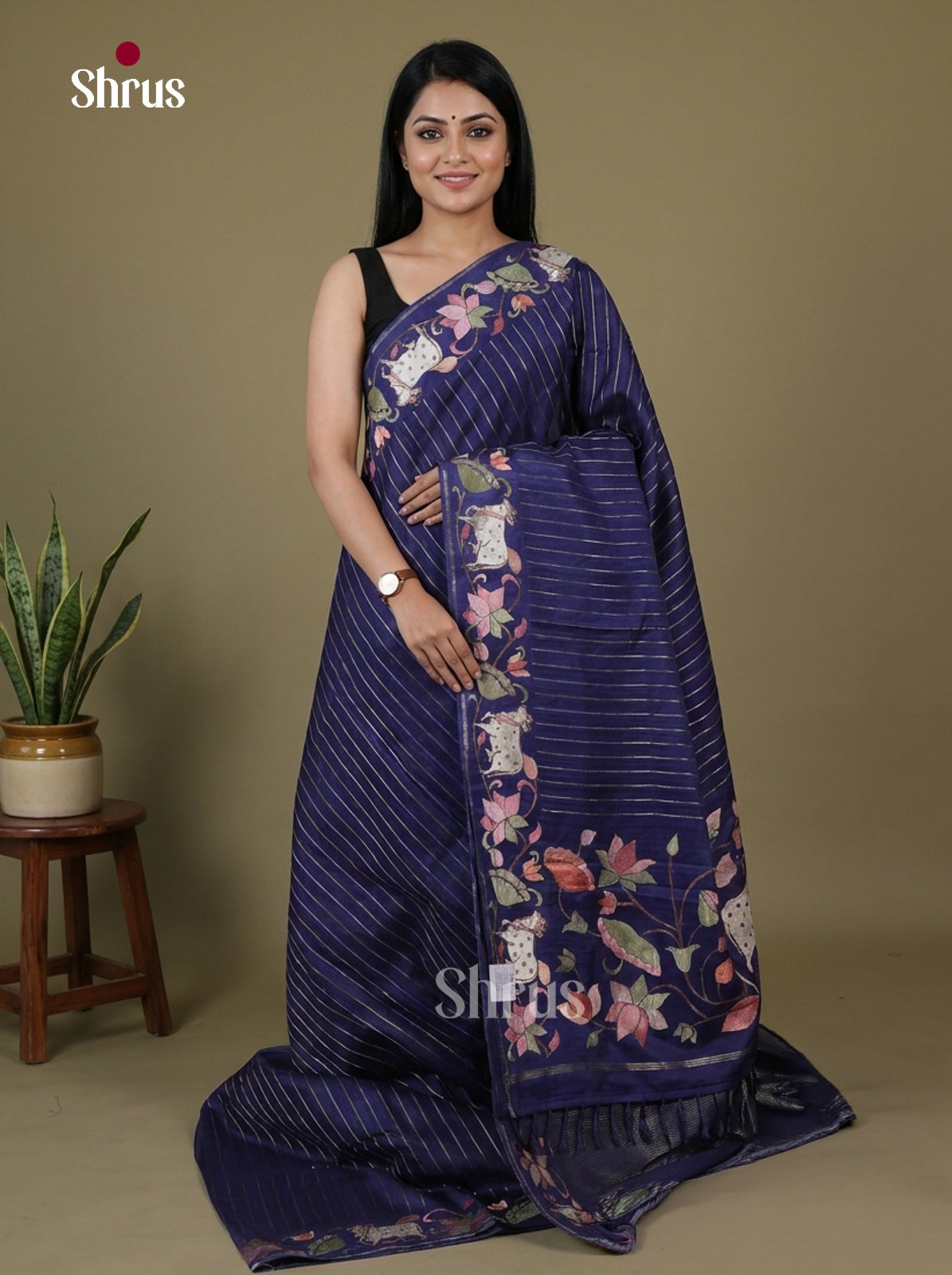 Tussar Embroidery Saree - EI17239