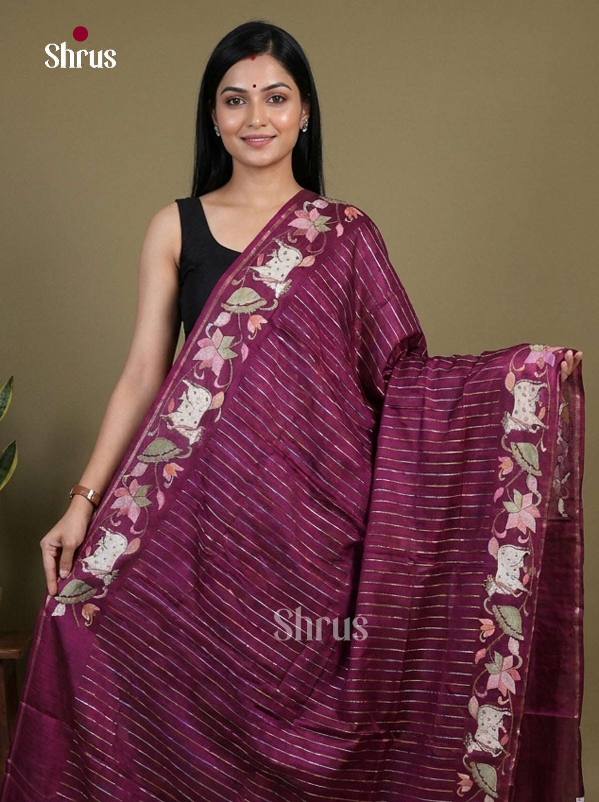 Tussar Embroidery Saree - EI17241