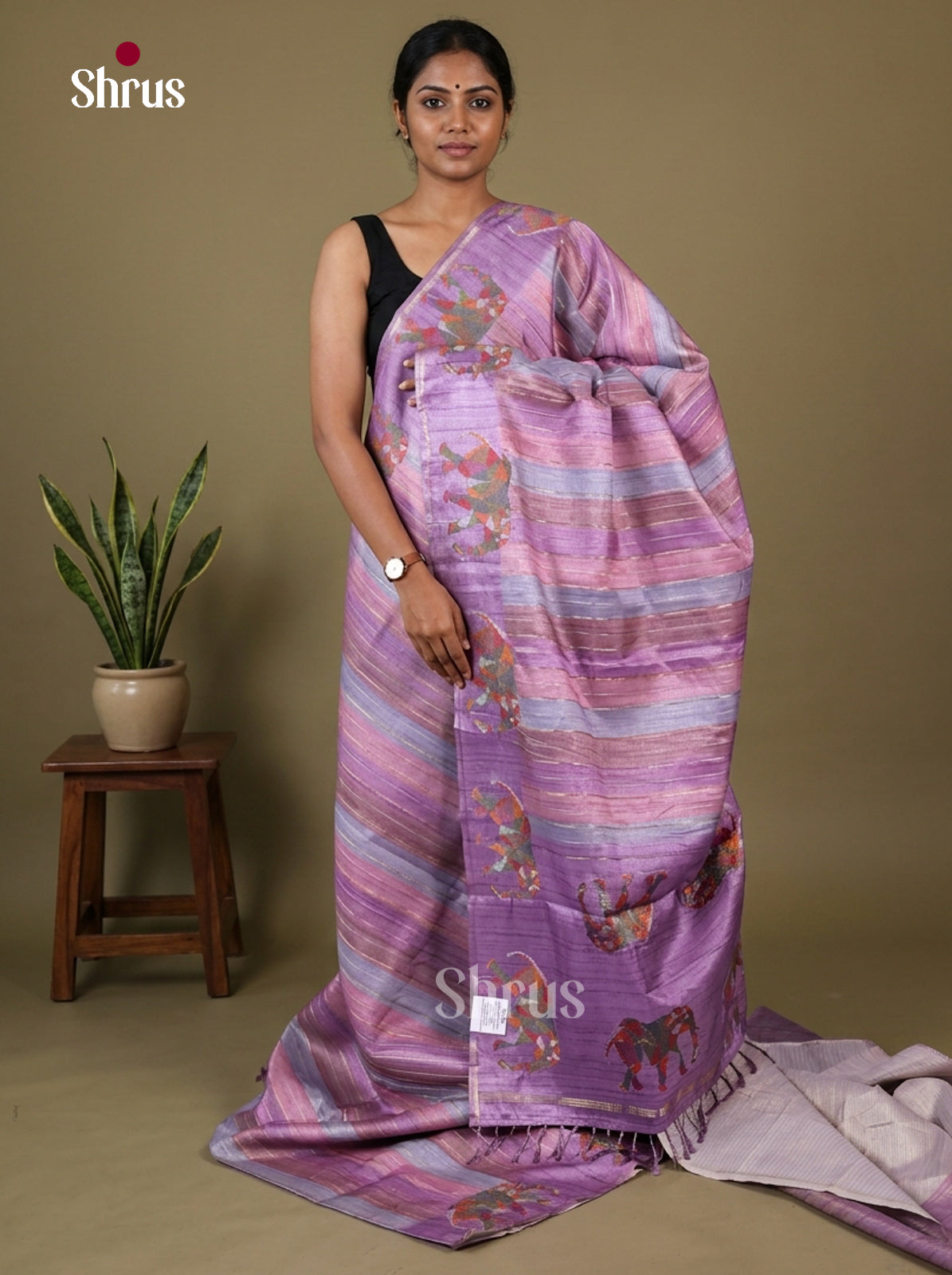 Tussar Embroidery Saree - EI17246
