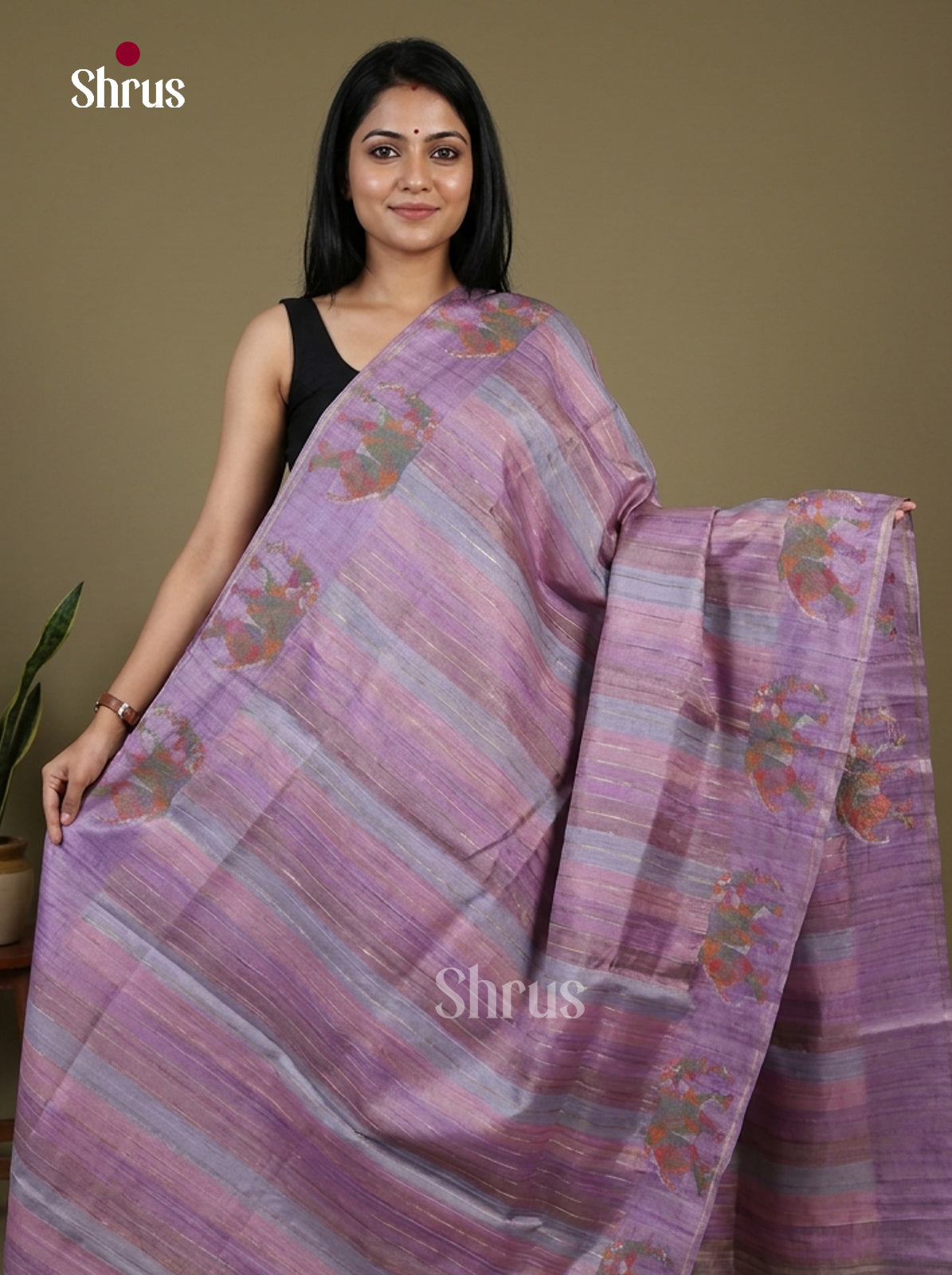 Tussar Embroidery Saree - EI17246