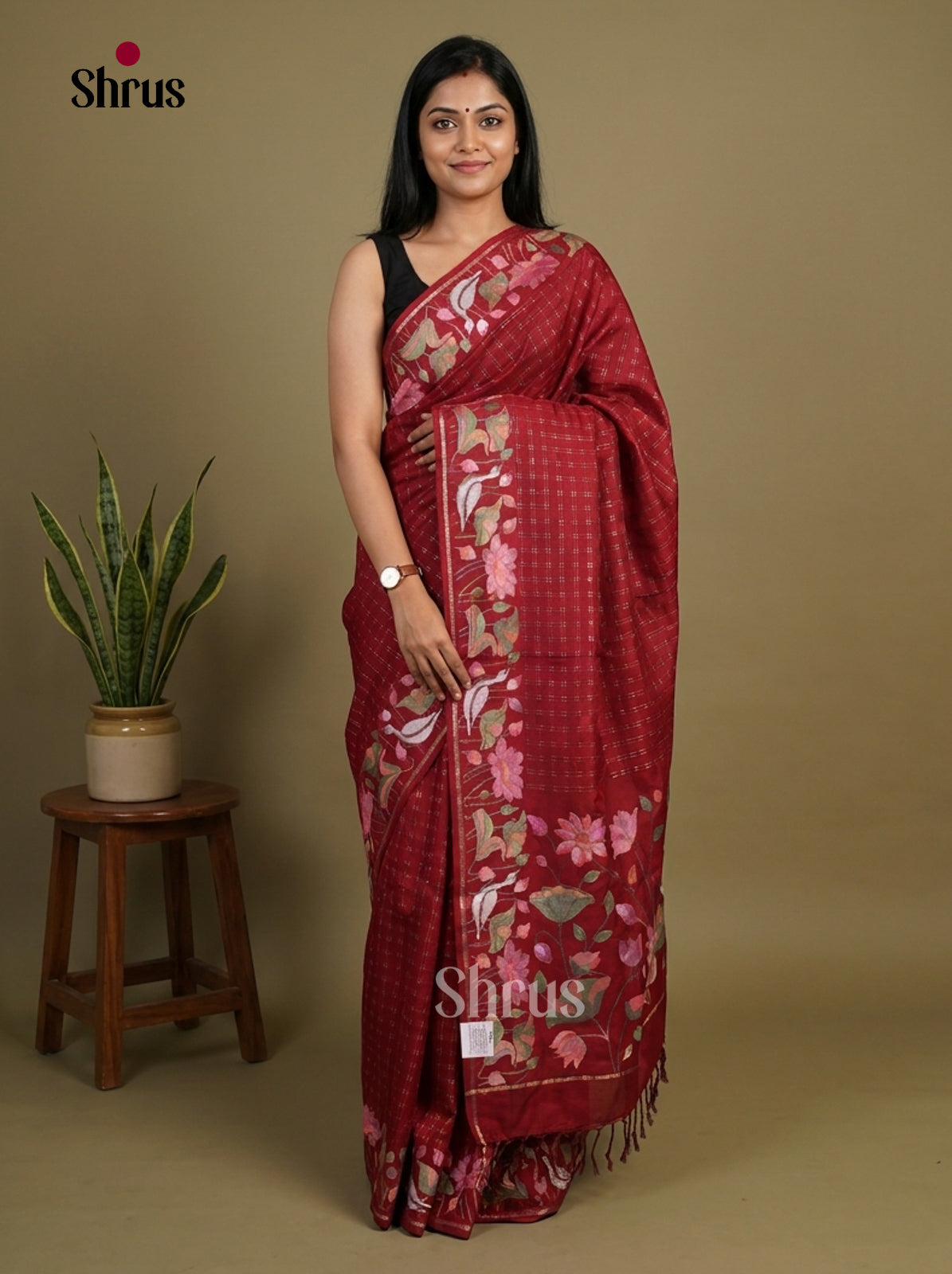Tussar Embroidery Saree - EI17262