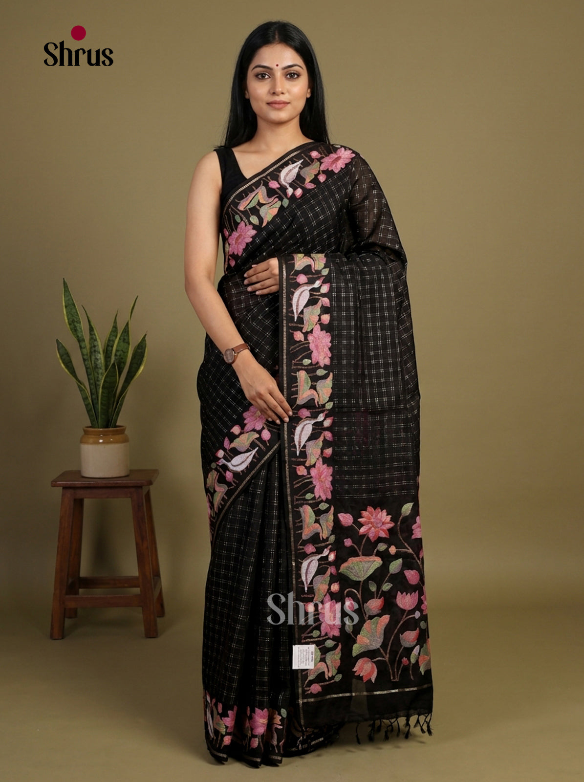 Tussar Embroidery Saree - EI17266