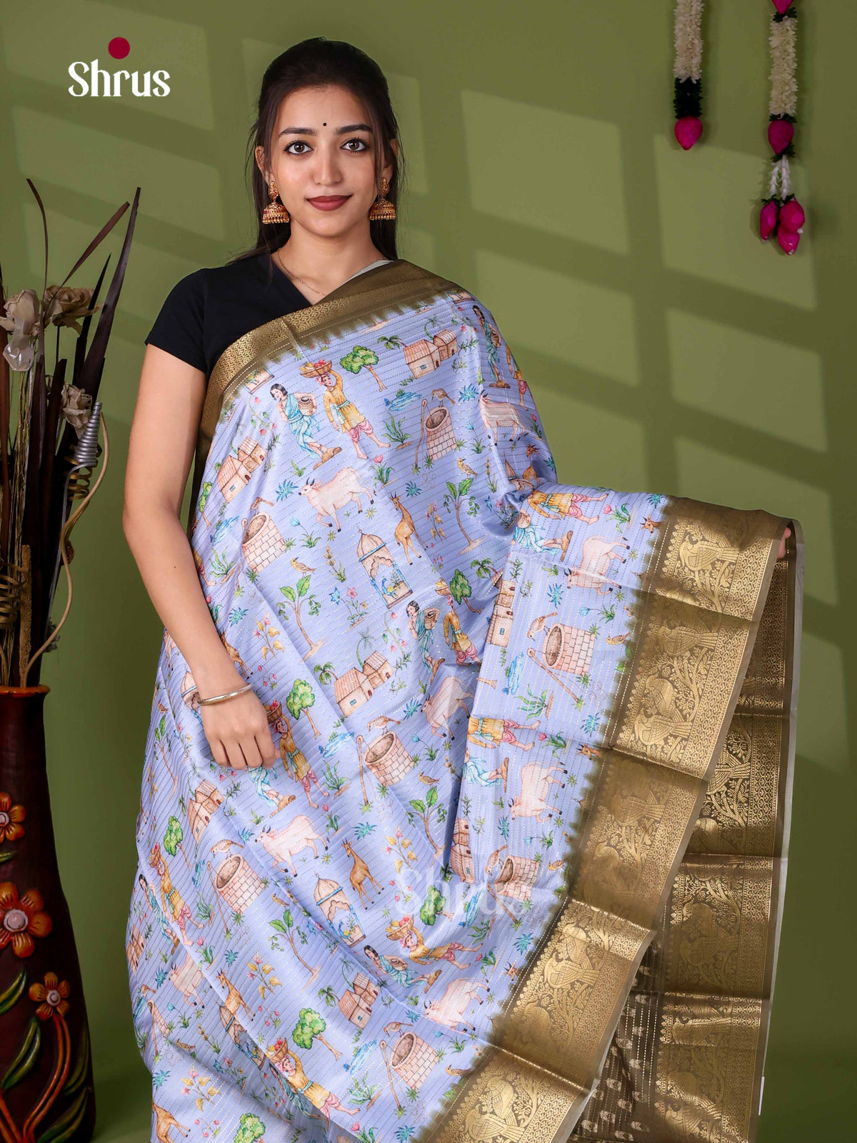 Semi Tussar Saree - EI24015