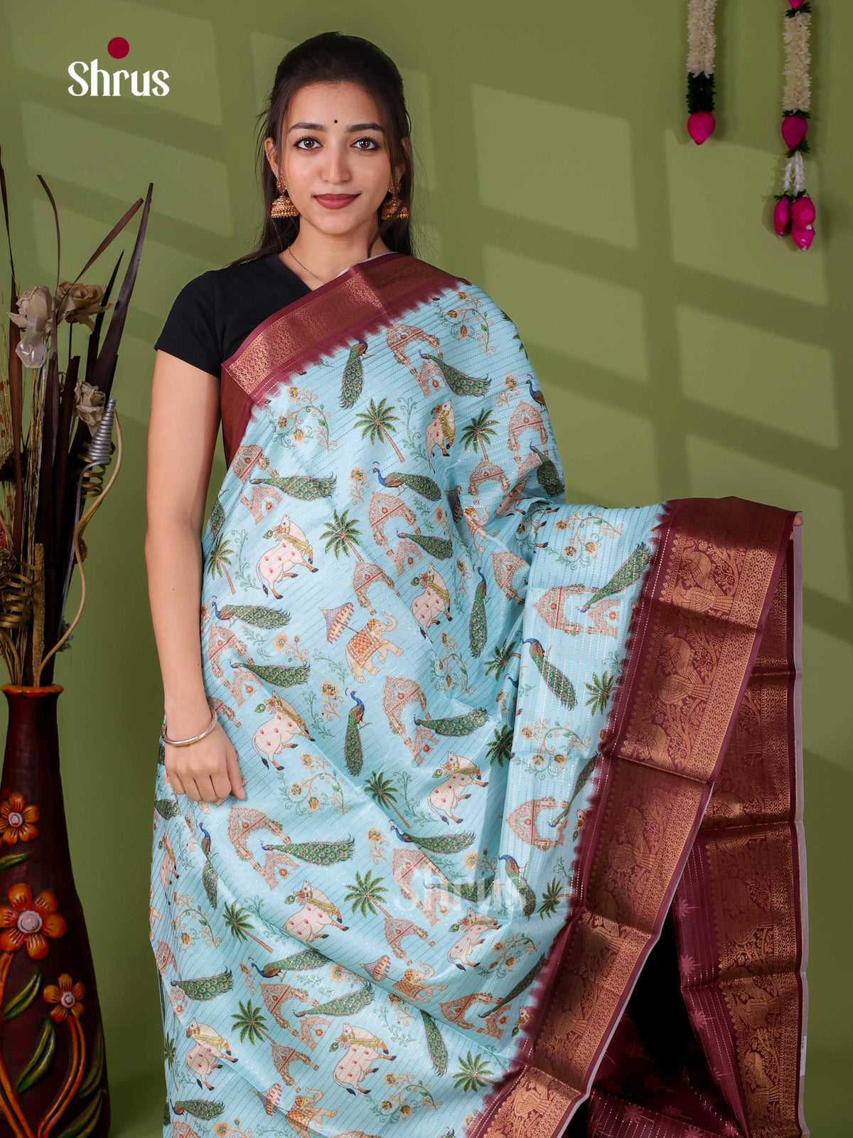 Semi Tussar Saree - EI24017