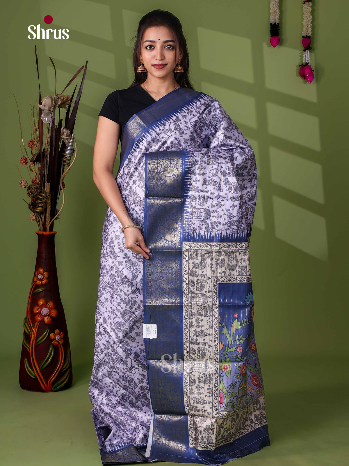 Semi Tussar Saree - EI24018