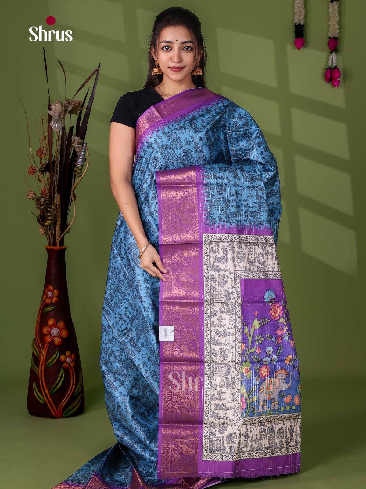 Semi Tussar Saree - EI24032