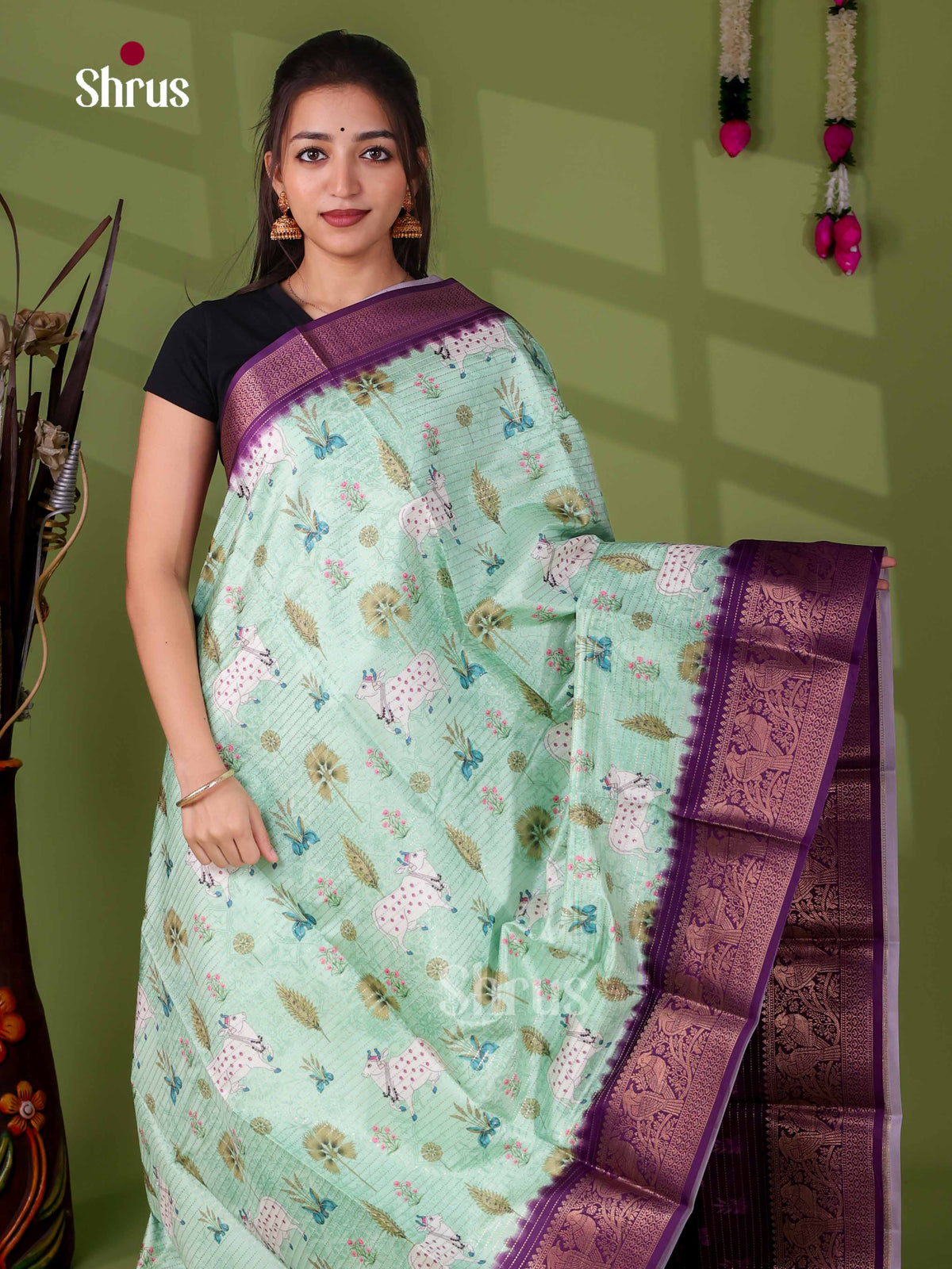 Semi Tussar Saree - EI24194