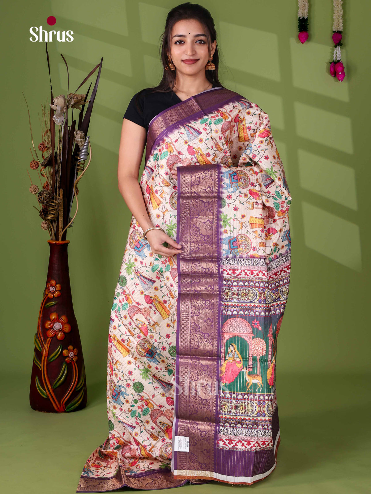 Semi Tussar Saree - EI24197