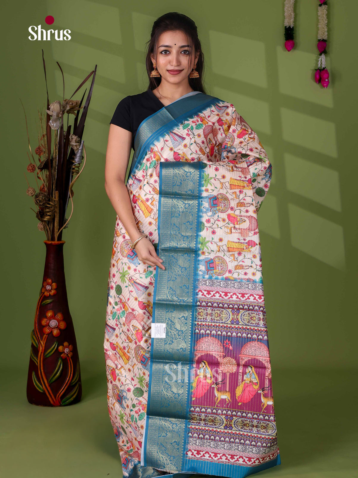 Semi Tussar Saree - EI24201
