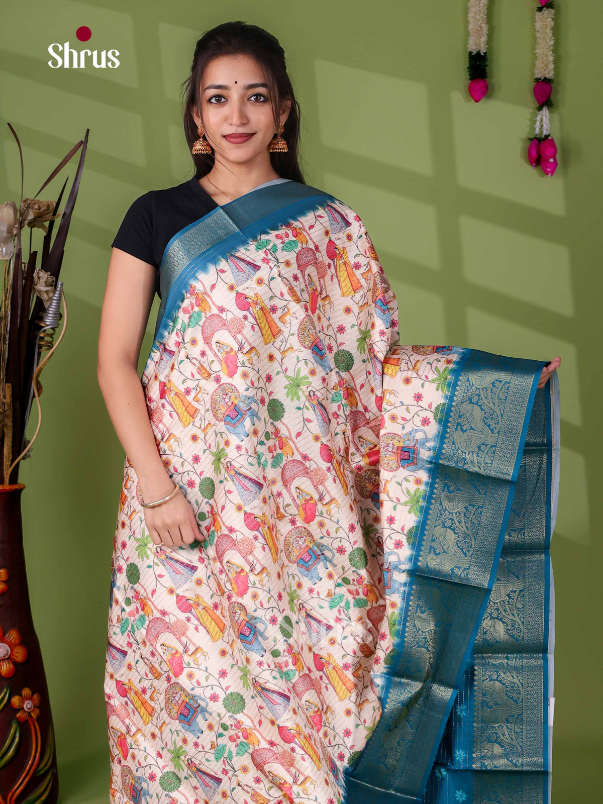 Semi Tussar Saree - EI24201