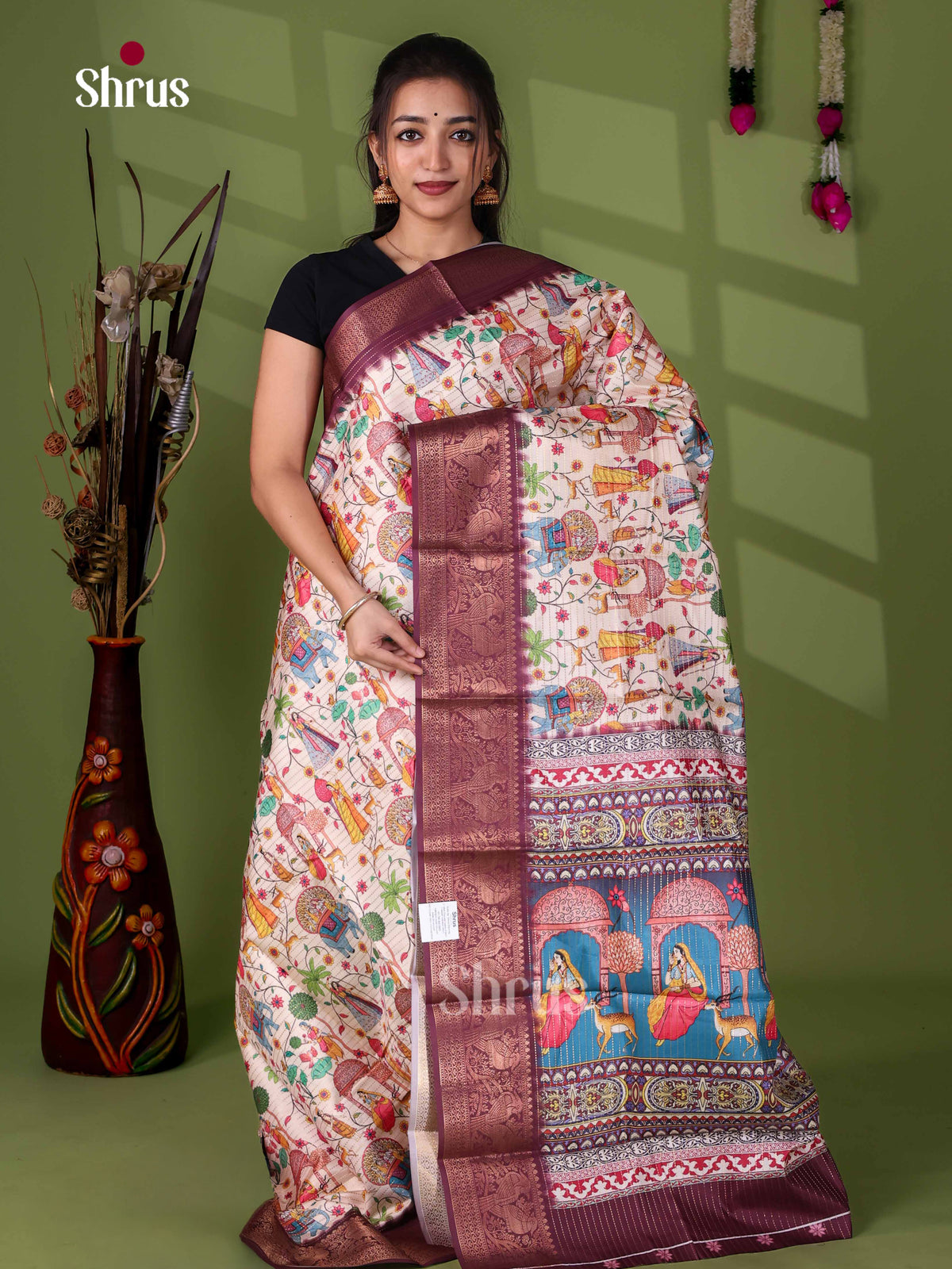 Semi Tussar Saree - EI24207