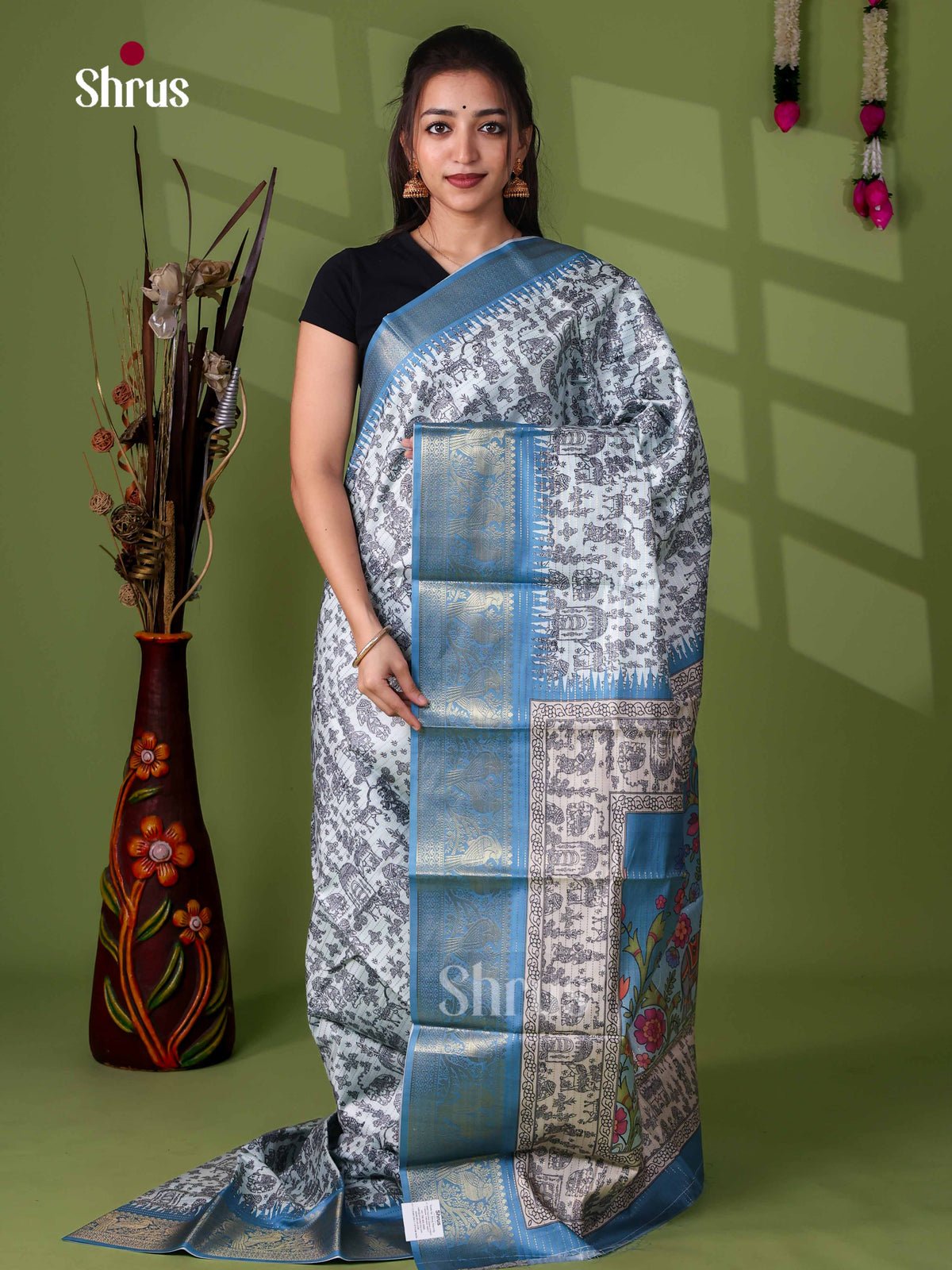 Semi Tussar Saree - EI24214