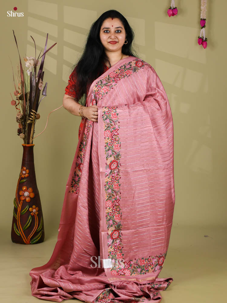 Tussar Embroidery Saree - EI24219
