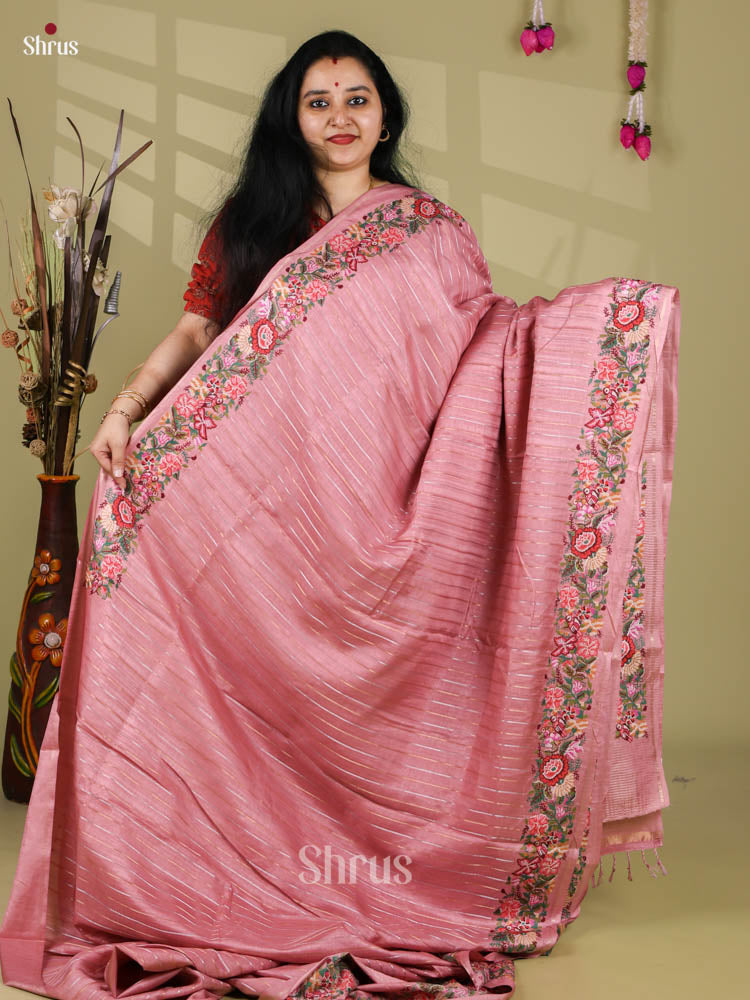 Tussar Embroidery Saree - EI24219
