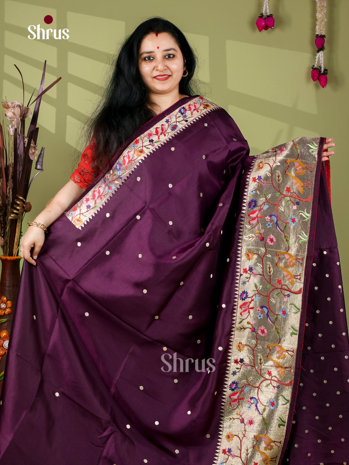 Paithani Embroidery Saree - EI24221