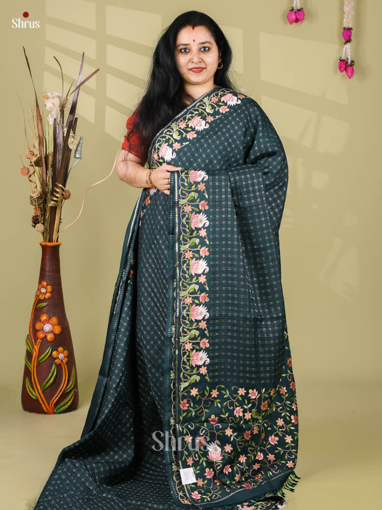 Tussar Embroidery Saree - EI24229