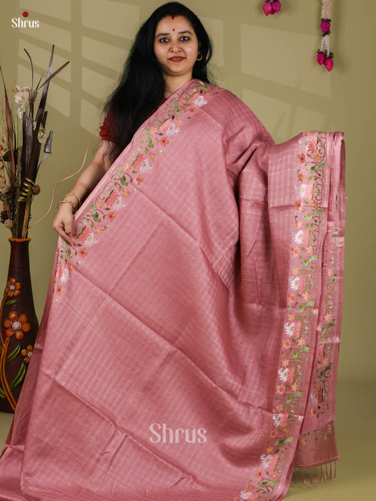 Tussar Embroidery Saree - EI24231