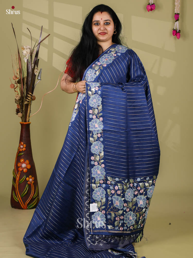 Tussar Embroidery Saree - EI24236