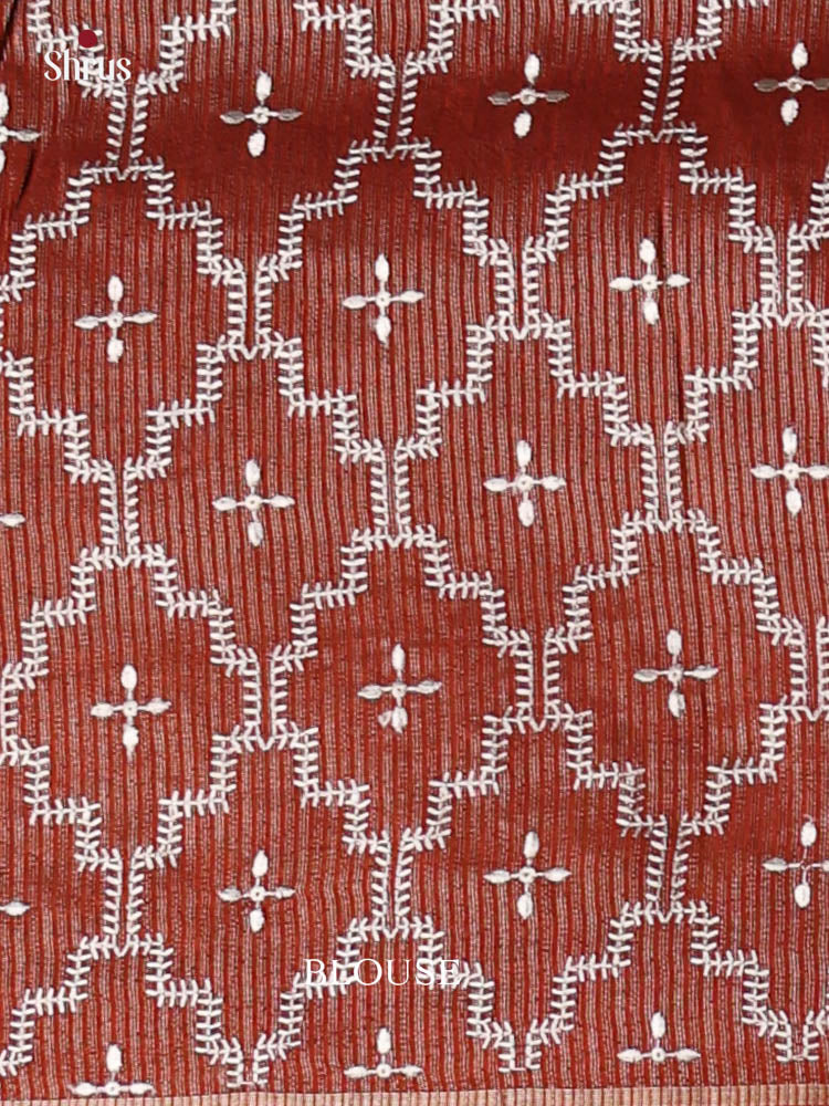 Tussar Embroidery Saree - EI24238