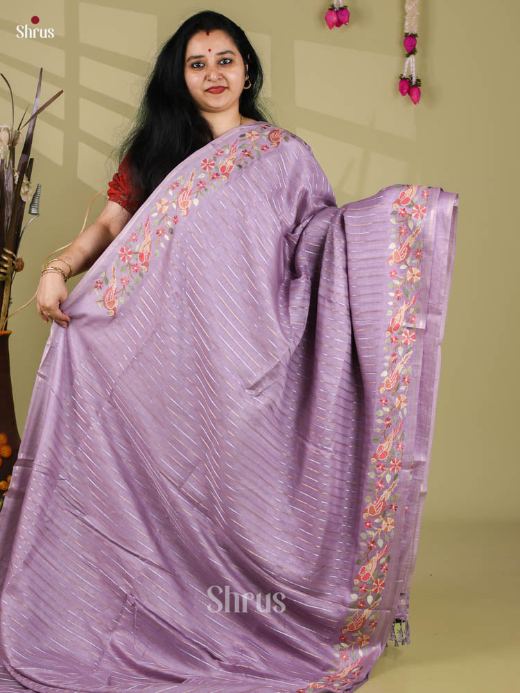 Tussar Embroidery Saree - EI24245