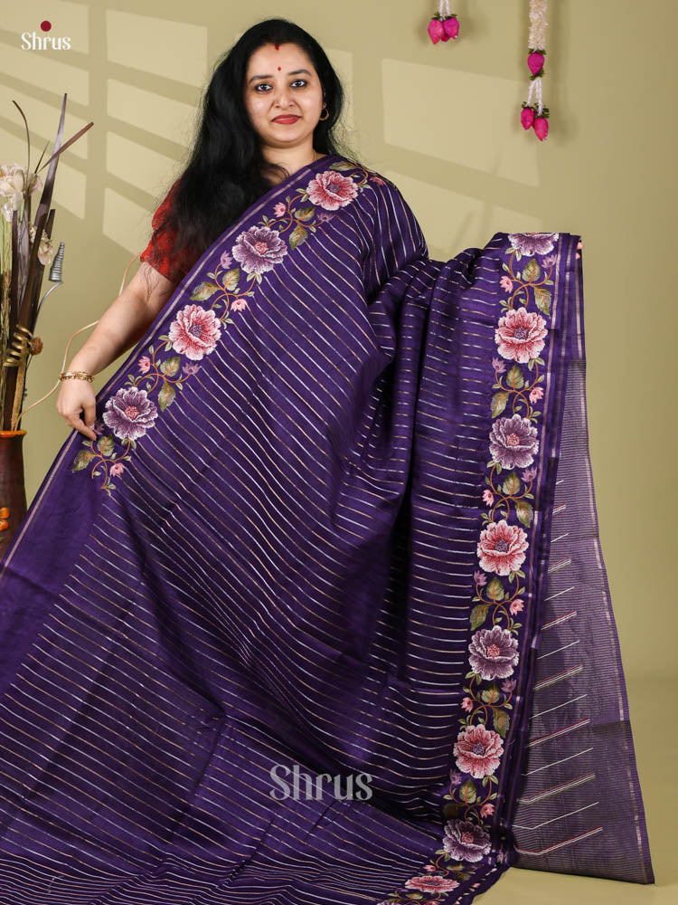 Tussar Embroidery Saree - EI24251