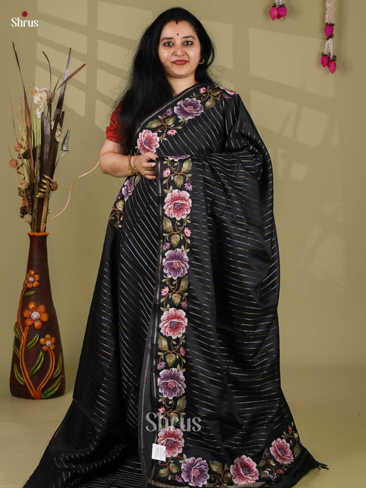 Tussar Embroidery Saree - EI24252