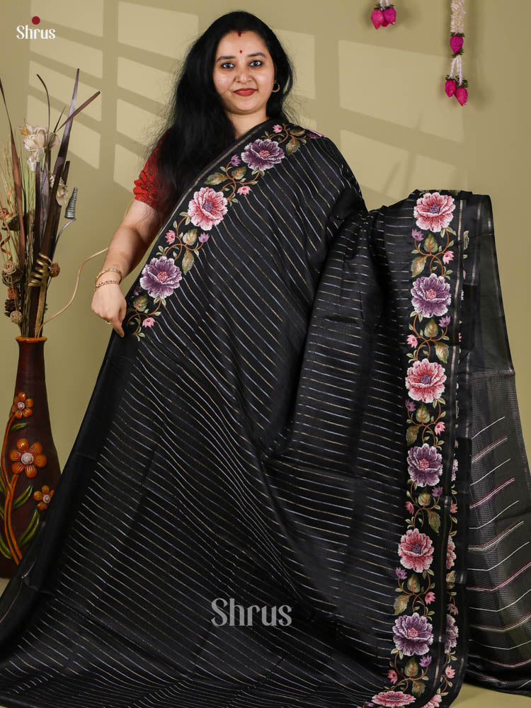 Tussar Embroidery Saree - EI24252