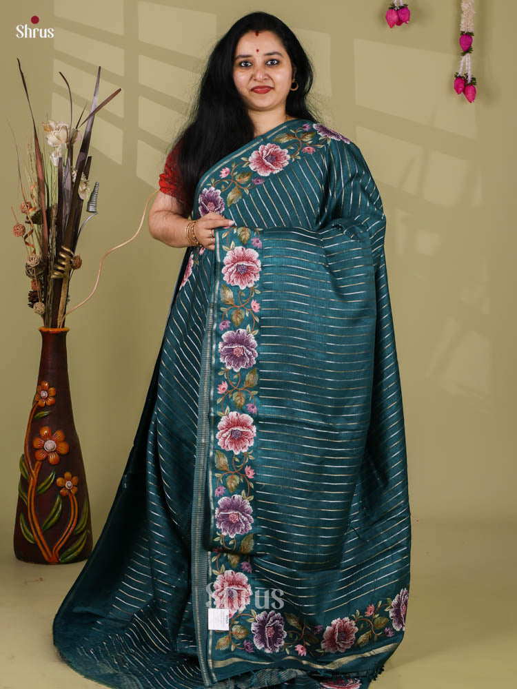 Tussar Embroidery Saree - EI24253