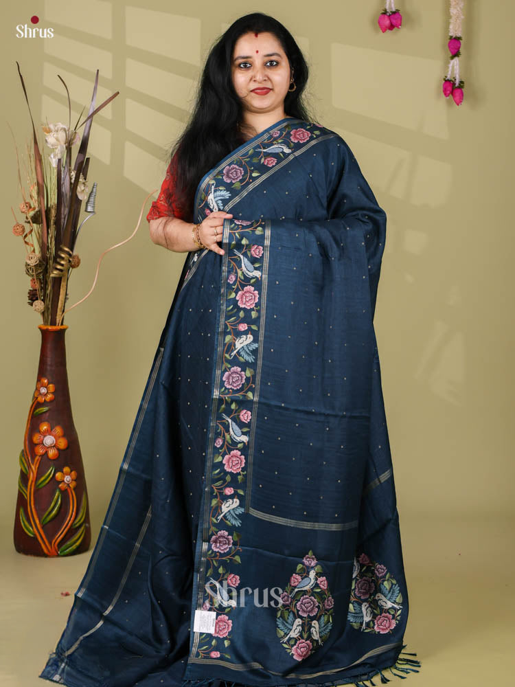 Tussar Embroidery Saree - EI24254