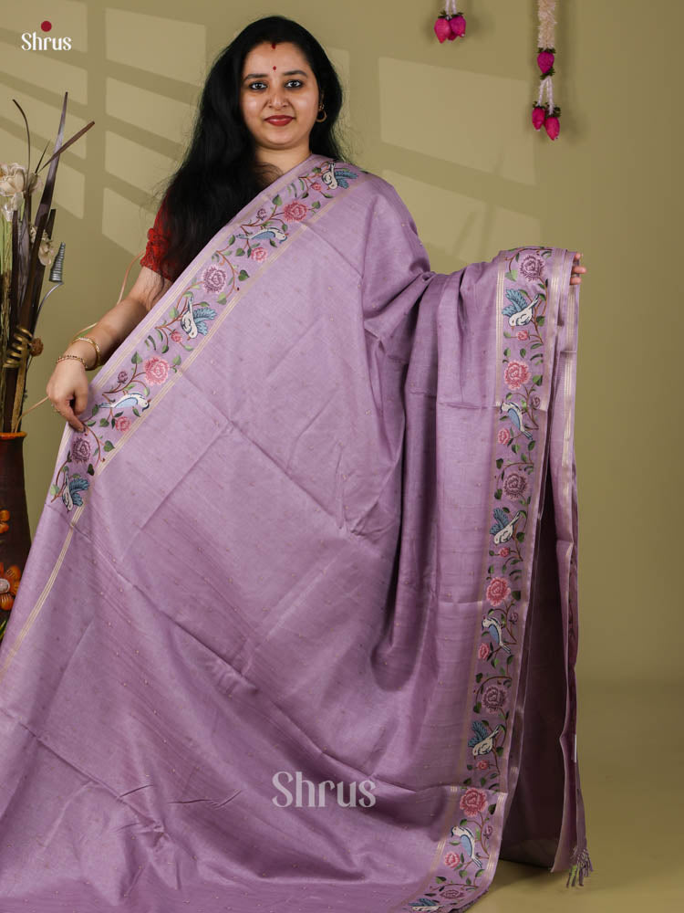Tussar Embroidery Saree - EI24259