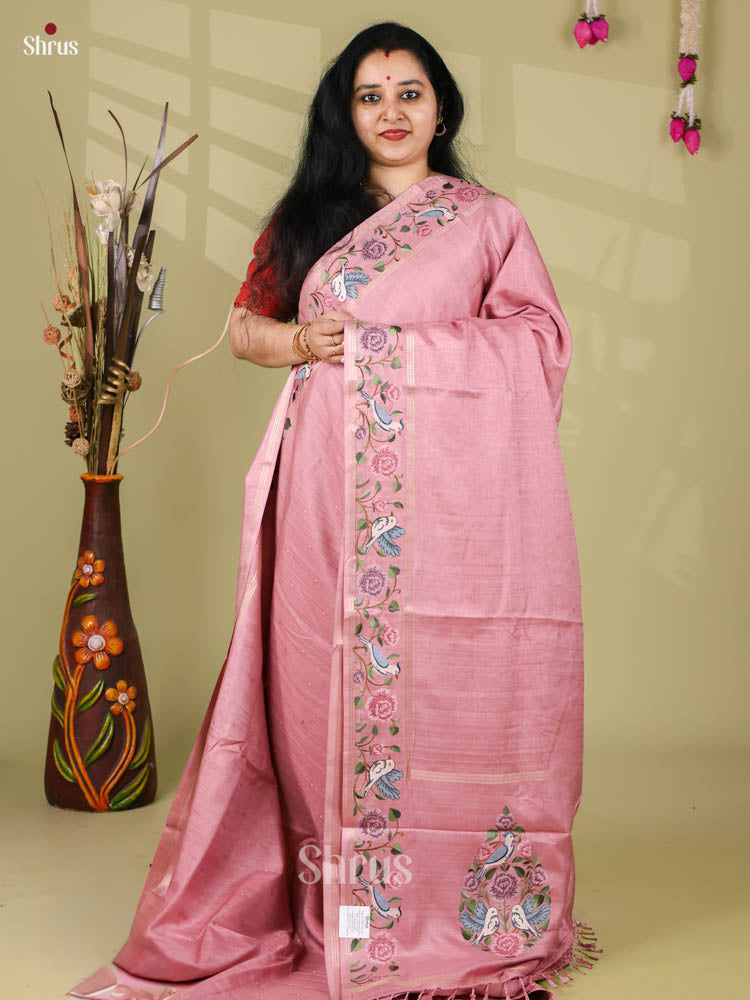 Tussar Embroidery Saree - EI24260