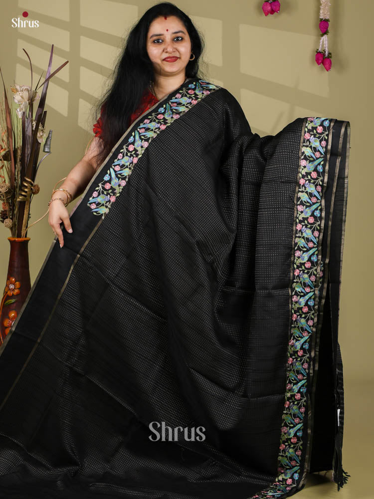 Tussar Embroidery Saree - EI24262
