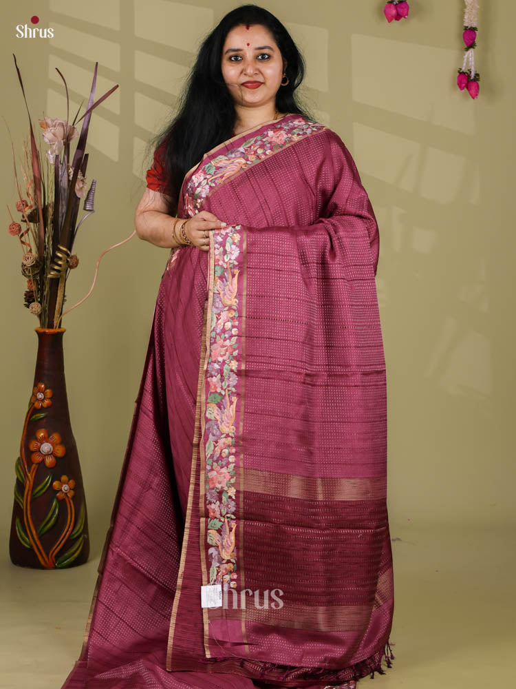 Tussar Embroidery Saree - EI24267