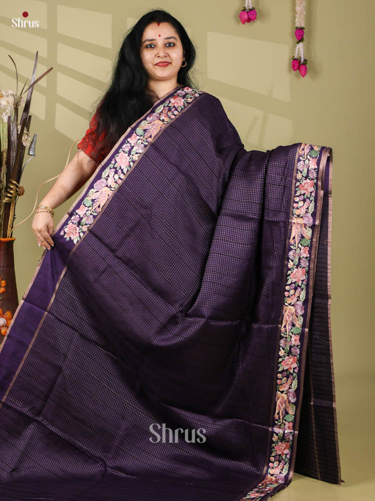 Tussar Embroidery Saree - EI24270