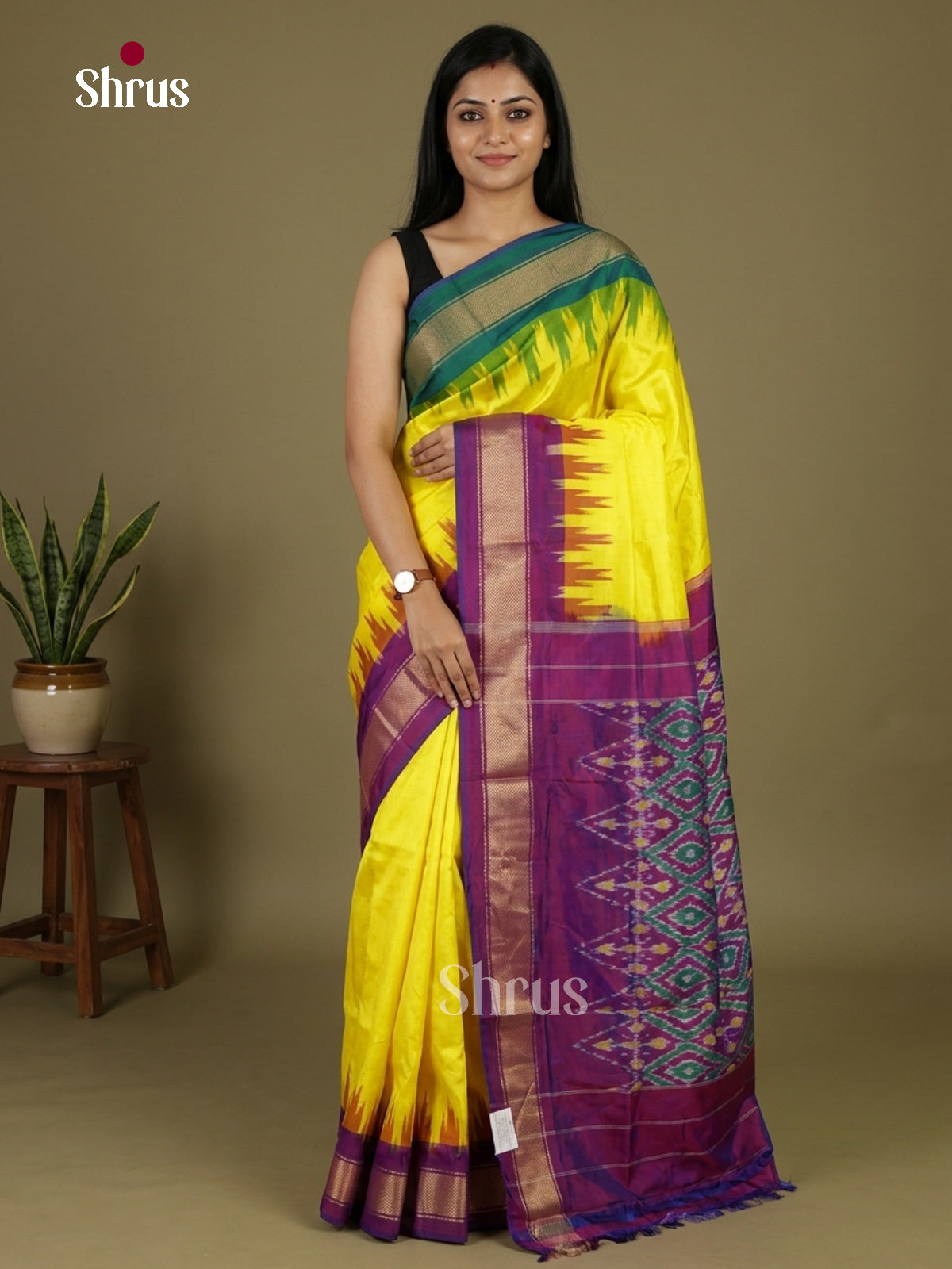 Ikkat Silk Saree - EI24275