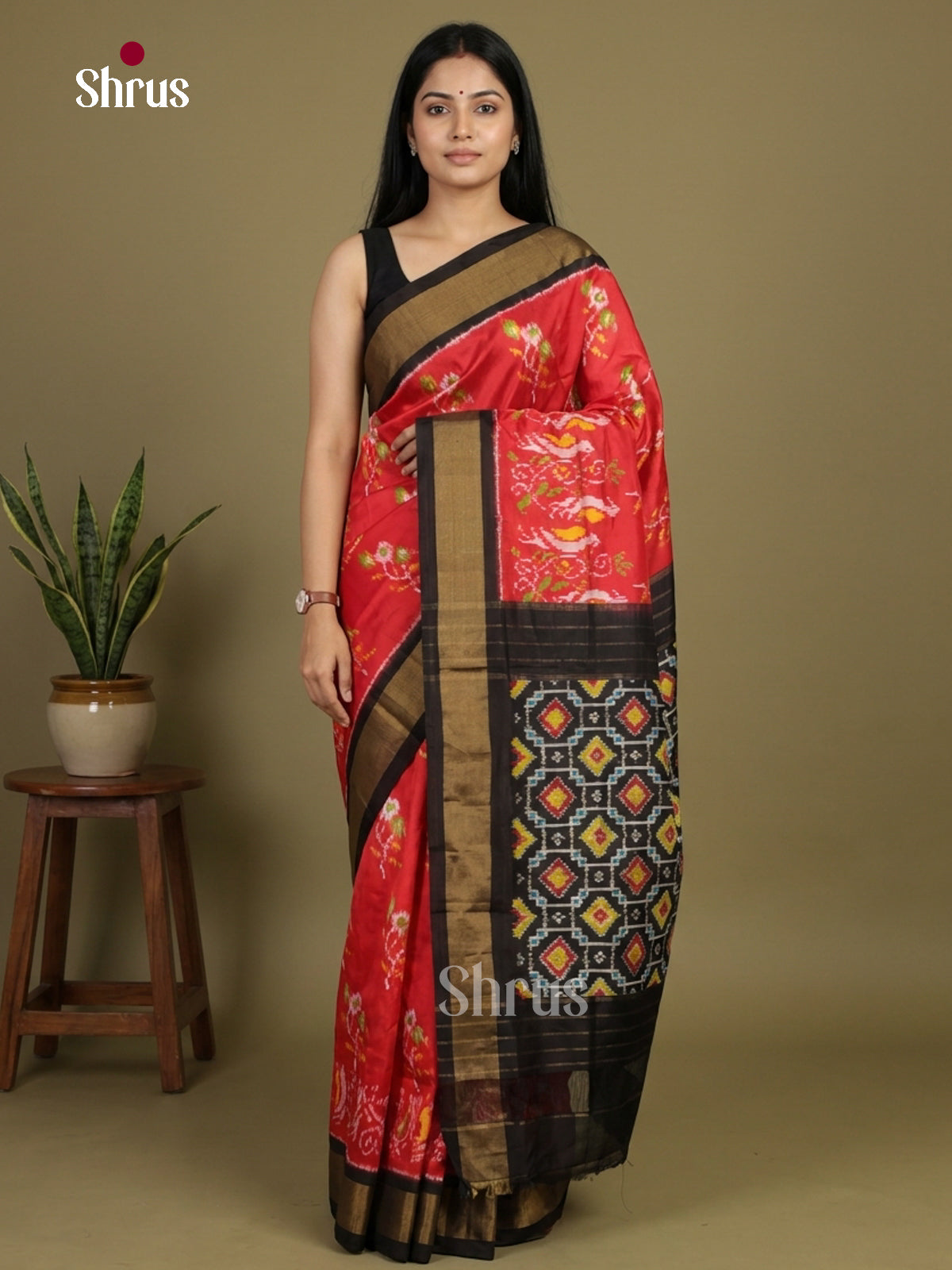 Ikkat Silk Saree - EI24282