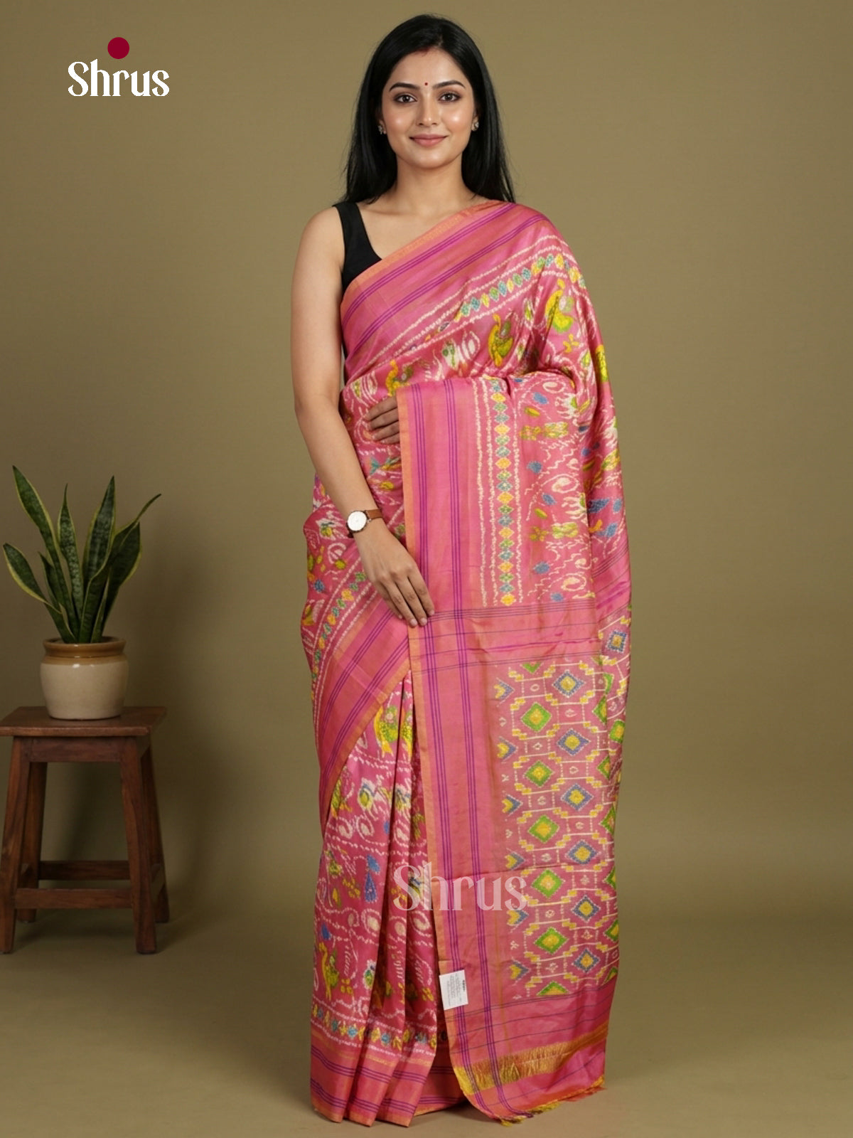 Ikkat Silk Saree - EI24284