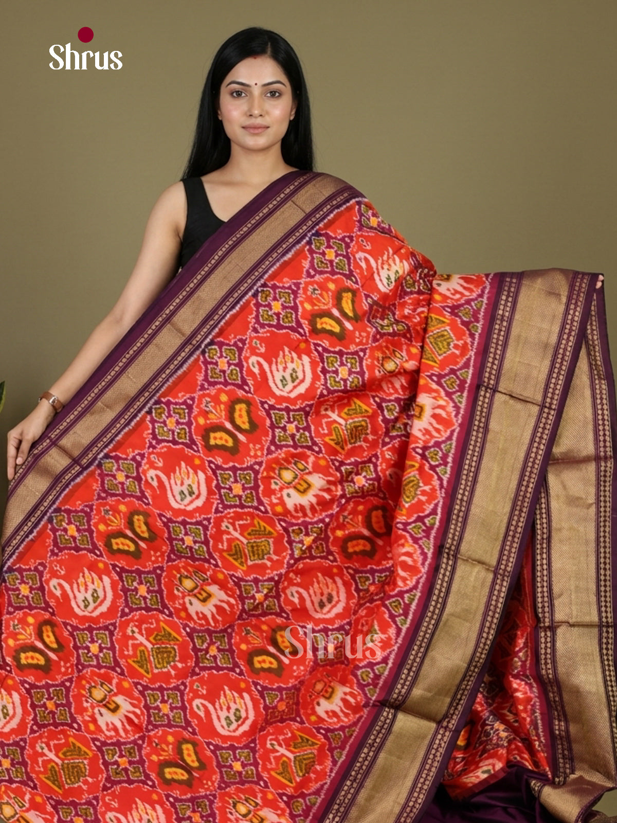 Ikkat Silk Saree - EI24287